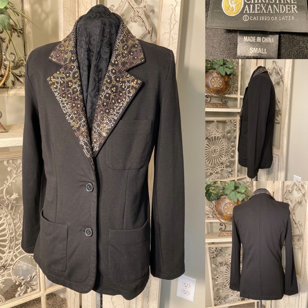 Christine Alexander black blazer jacket